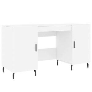 vidaXL Bureau 140x50x75 cm bewerkt hout wit