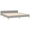 vidaXL Bedframe zonder matras stof lichtgrijs 180x200 cm