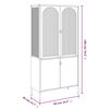 vidaXL Hoge kast 90x40x180 cm glas en staal zwart