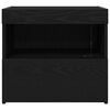 vidaXL Nachtkastje met lade Zwart Eiken 50 x 40 x 45 cm Bewerkt hout