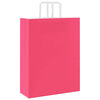 vidaXL Papieren zakken 250 st met hengsels 32x12x42 cm roze