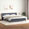 vidaXL Boxspring met matras fluweel donkergrijs 180x220 cm