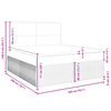 vidaXL Boxspring met matras stof donkerbruin 200x200 cm