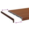vidaXL Raamsokkel Bruin Hout 160 x 40 x 4,5 cm PVC
