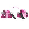 vidaXL Loftbed voor Kids Zwart en Roze 79,5 x 200 cm Metaal