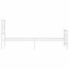 vidaXL Bedframe met hoofd- en voeteneinde metaal wit 90x200 cm