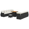 vidaXL Tuin Sofa Set 11 st Zwart poly rattan