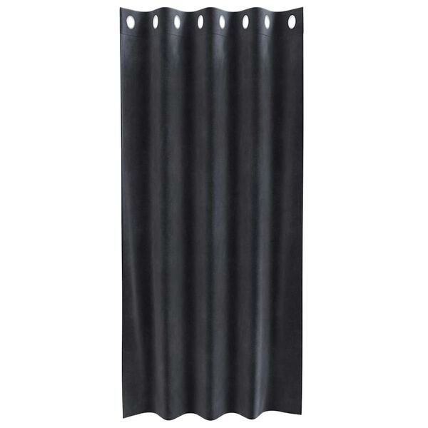 vidaXL Verduisterende gordijnen 2 pcs Donkergrijs 140 x 175 cm Fluweel
