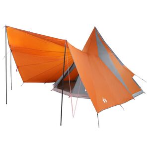 vidaXL Tipi Tent met dak Grijs en Oranje 510 x 690 x 330 cm taft