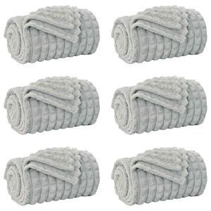 vidaXL Kleden 6 st Grijs 200 x 150 cm 4.5 kg Fleece