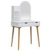 vidaXL Toilettafel Set FAUSKE 3 pcs Wit 76 x 50 x 143 cm