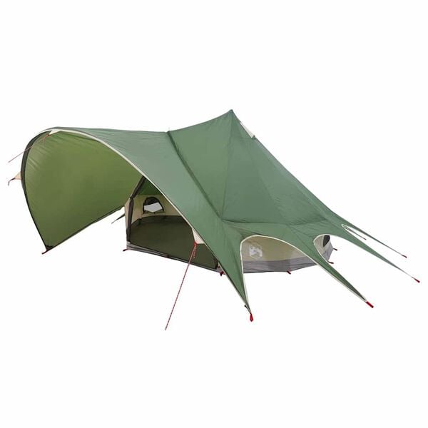 vidaXL Teepee Tent met dak Groen en Grijs 600 x 600 x 347 cm