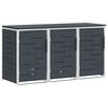 vidaXL Afvalbak opslag Antracietkleurig 207 x 77,5 x 112,5 cm