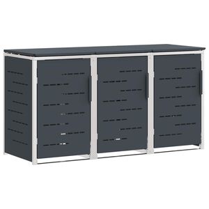 vidaXL Afvalbak opslag Antracietkleurig 207 x 77,5 x 112,5 cm