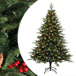 vidaXL Kunstmatige Inklapbare Kerstboom 120 cm 150 LED's Warmwit