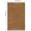 vidaXL Vloerkleed met kwastjes 180x250 cm jute