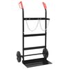 vidaXL Handtrolley Zwart en Rood 63 x 43,5 x 110 cm Staal