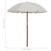 vidaXL Parasol met stalen paal 180 cm zandkleurig