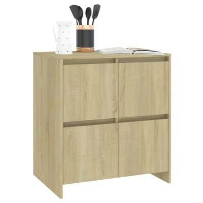 vidaXL Dressoir 70x41x75 cm bewerkt hout sonoma eikenkleurig