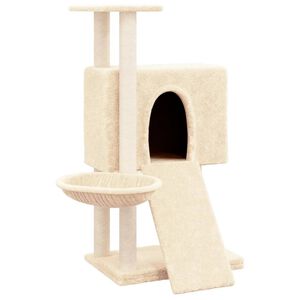 vidaXL Kattenmeubel met sisal krabpalen 96 cm cr&egrave;mekleurig