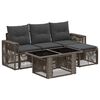 vidaXL Tuinbankenset 5 st Grijs en Donkergrijs poly rattan