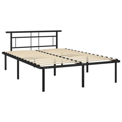 vidaXL Bedframe metaal zwart 140x200 cm