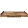vidaXL Opbergbedframe met lade Oud Hout 180 x 200 cm Bewerkt hout