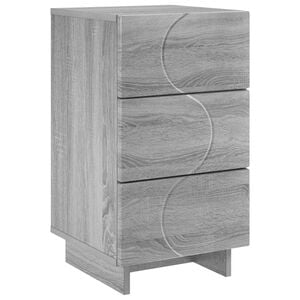 vidaXL Nachtkastje Grijs Sonoma 33,5 x 34,5 x 60 cm Bewerkt hout