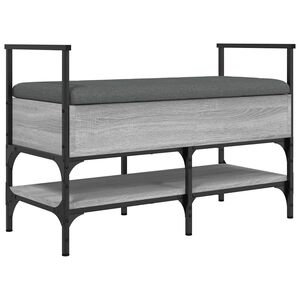 vidaXL Schoenenbank 85,5x42x57,5 cm bewerkt hout grijs sonoma
