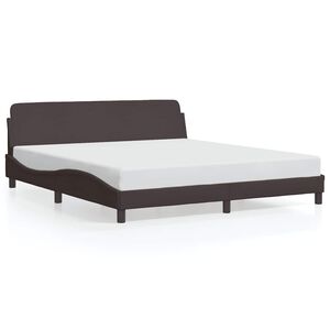 vidaXL Bedframe "Dover" stof donkerbruin 160x200 cm