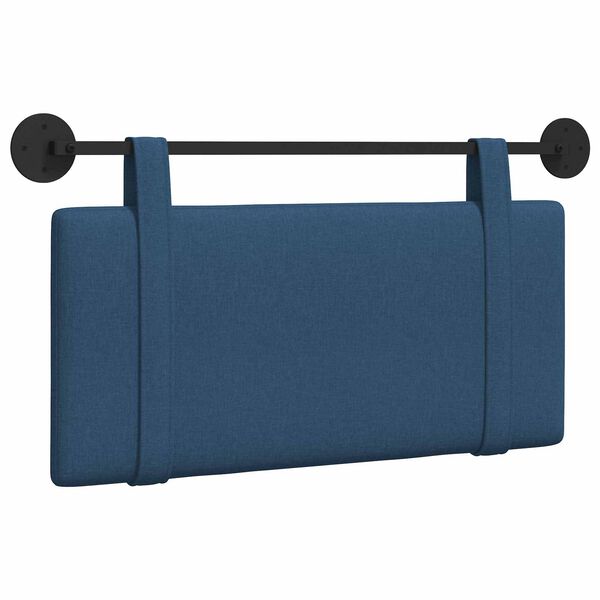 vidaXL Hangend Hoofdeinde Wandgemonteerd Blauw 100 x 55 x 5 cm Stof