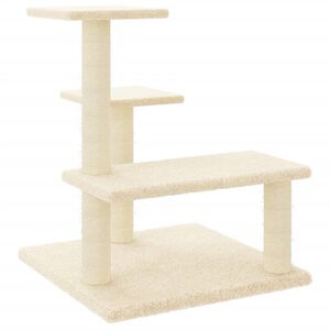vidaXL Kattenmeubel met sisal krabpalen 61 cm cr&egrave;mekleurig