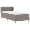 vidaXL Boxspringbed met matras met hoofdeinde Taupe 90 x 200 cm Stof