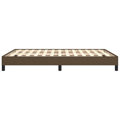 vidaXL Bedframe zonder matras stof donkerbruin 140x200 cm