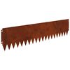 vidaXL Gazonrand 20 st 103 x 25 cm Staal Roestkleurig