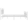 vidaXL Bedframe met hoofd- en voeteneinde metaal wit 200x200 cm