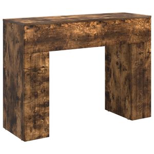 vidaXL Salontafel Gerookt eiken 102 x 35 x 75 cm Bewerkt hout