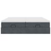 vidaXL Ottoman bed met matrassen 180x200cm fluweel donkergrijs