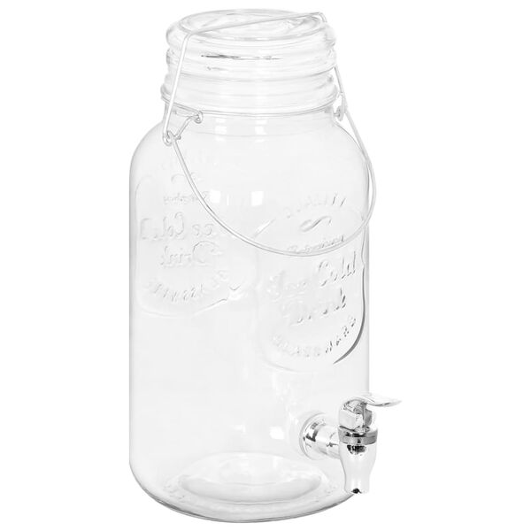 vidaXL Drankdispensers 2 st 3800 ml glas
