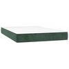 vidaXL Boxspring met matras en LED fluweel donkergroen 120x200 cm