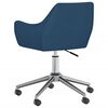 vidaXL Eetkamerstoelen 2 st draaibaar stof blauw