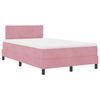 vidaXL LED Box Spring Bed met hoofdeinde Roze 120 x 190 cm Fluweel