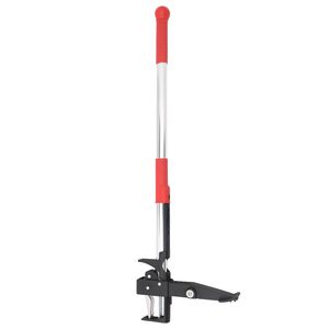 vidaXL Onkruidsteker 99,5 cm geanodiseerd aluminium rood en zilver