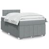 vidaXL Boxspring met matras stof lichtgrijs 120x190 cm