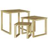 vidaXL Tafel 3 st Naturel 50,5 x 50 x 46 cm Ge&iuml;mpregneerd grenenhout