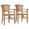 vidaXL Tuinstoelen 2 st massief teakhout