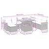 vidaXL 9-delige Loungeset met kussens poly rattan acacia beige