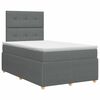 vidaXL Boxspringbed met matras Donkergrijs 120 x 190 cm Stof