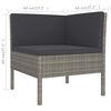 vidaXL 13-delige Loungeset met kussens poly rattan grijs