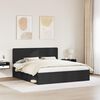 vidaXL Bedframe met hoofdeinde Zwart 180 x 200 cm Massief grenenhout
